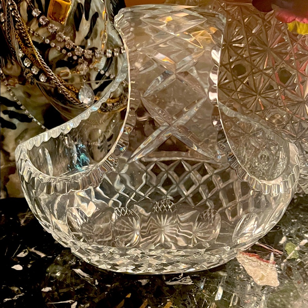CRYSTAL  BASKET BOWL